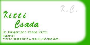 kitti csada business card